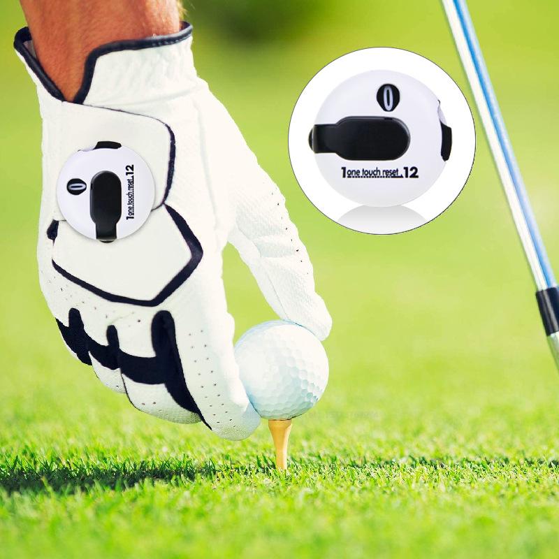 Golf Score Zähler Hut- & Handschuhclip - Ein-Knopf-Reset Turnier Schlagwerkzeug