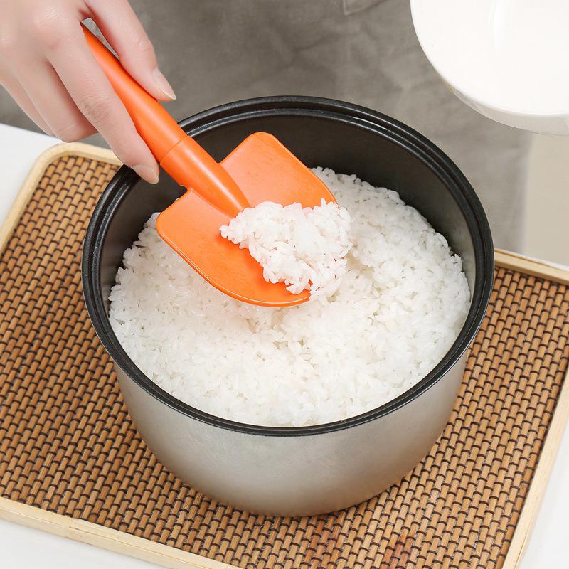 Creative Shovel Shaped Spoon Non Stick High Tempe Resistant Spoon Multifunctional Food Safe Free Standing Adorable Rice Spoon