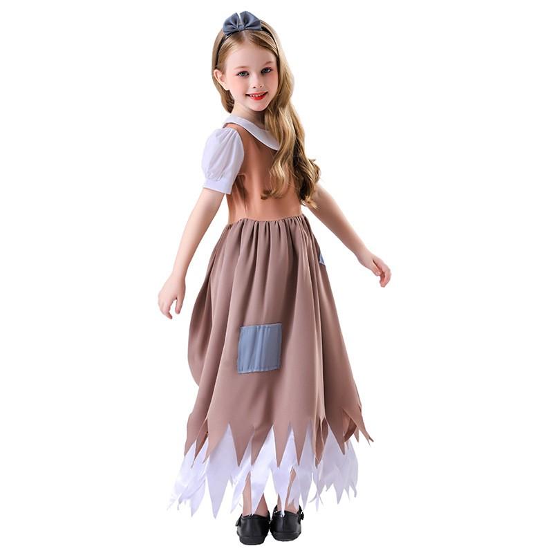 Girls Halloween Costume Dress Cosplay Princess Cinderella Snow White Fancy Kids Party Stage Performance