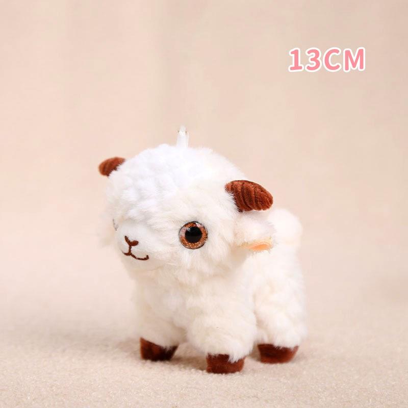 Soft Plush Sheep Keychain Lovely Appearance 3D Mini Animal Key Ring Holder Cute Bag Charm Car Pendant for Stocking Stuffers