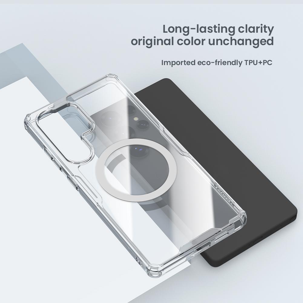 NILLKIN Silikonové pouzdro Nillkin pro Samsung Galaxy S25 Ultra, přírodní TPU Pro, magnetický zadní kryt, tenký povrch