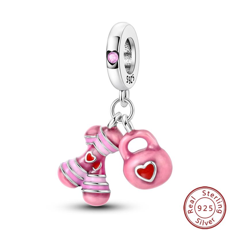 Sports Series Copper Football Badminton Boxing Yoga Ballet Charms Beads 3Mm Diy Fine Jewelry