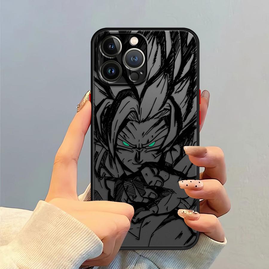 Soft Shell Case for iPhone 15 Pro Max 7 8 SE 16 Pro 16e SE 11 Pro Max 14 XR 13 Pro 12 Mini XS X 6s Dragon Ball Goku Vegeta