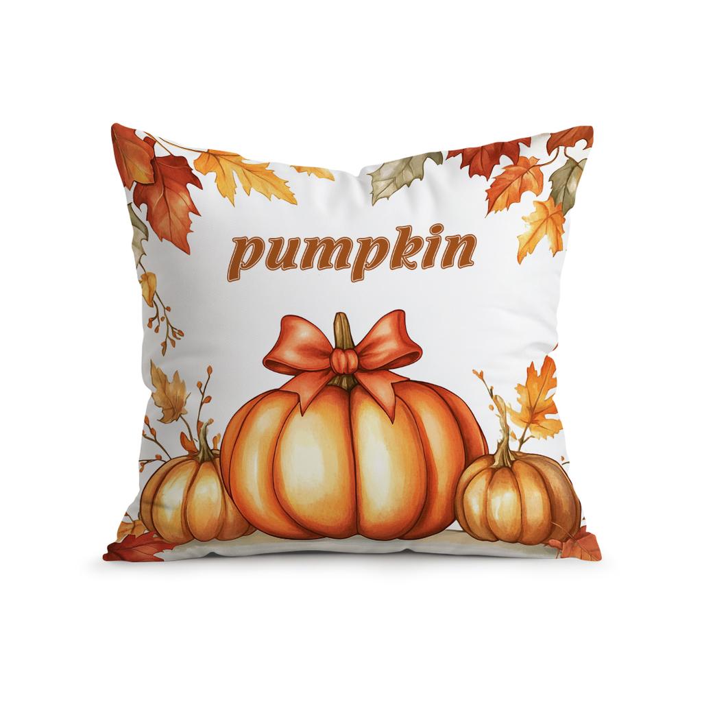 Autumn Thanksgiving Decor Pillowcase Printed Polyester 45x45cm Throw Pillowcover Decorative Sofa Cushion Pillowslip Home Decor