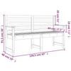 Garden Bench White 159.5 x 48 x 91.5 cm Solid Pine Wood