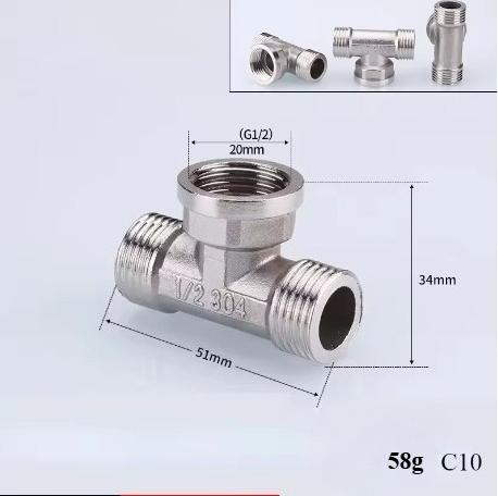 Xiaomi Aço Inoxidável 201 1/2" 3/4" BSP Rosca Macho Fêmea Cotovelo Redutor T Luva Junta de Topo Conexões Hidráulicas