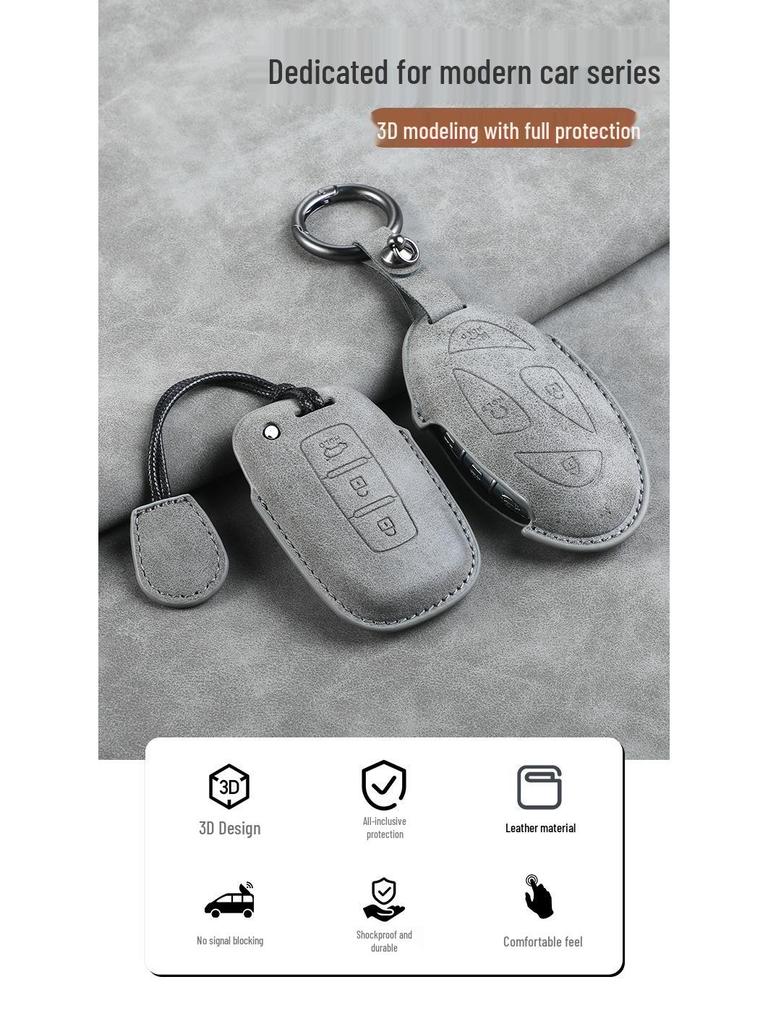 Sheepskin Key Case for Hyundai Elantra, Tucson, ix25, ix35, and More
