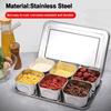 Rust-proof Seasoning Box 6/8 Grids Food Preparation Box Durable Storage Box