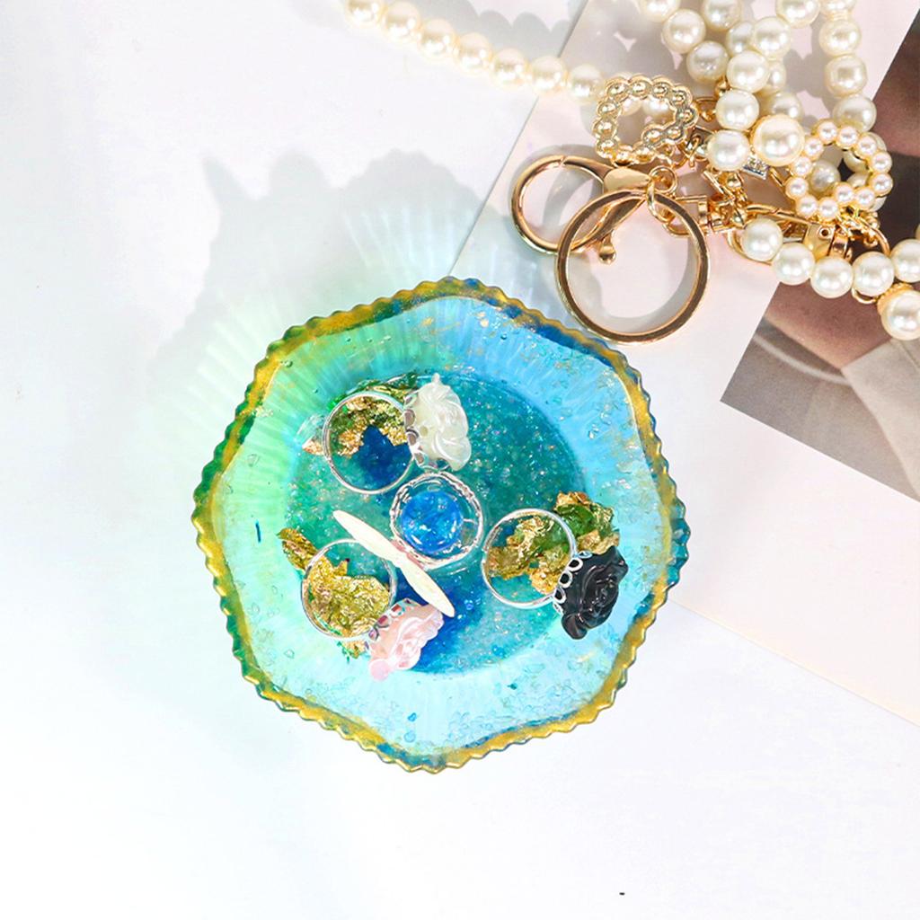 Ring Storage Tray Resin Mold Ring Holder Silicone Mold Epoxy Resin Molds for DIY Ring Organizer Jewelry Display Stand