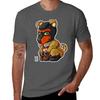 Playful Puppy Orange Mask Bearzoo Series Tshirt Labor Work Casual Tshirt