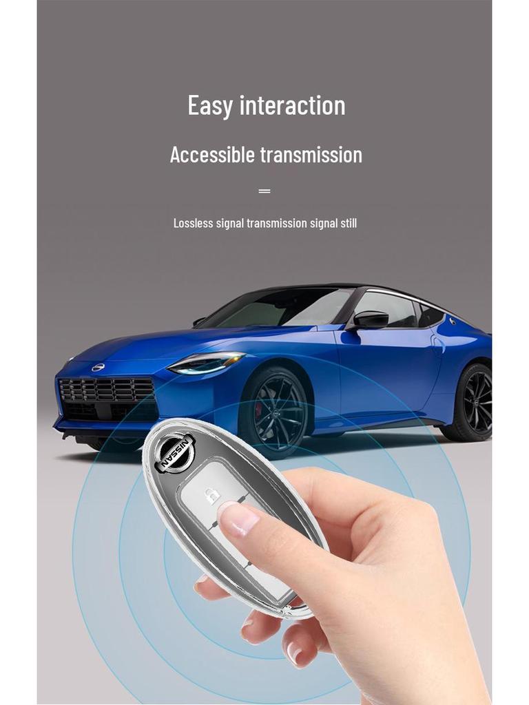 Compatible Key Cover for 2022 Nissan Sylphy, Teana 21, Qashqai, X-Trail, Tiida - Transparent Shell