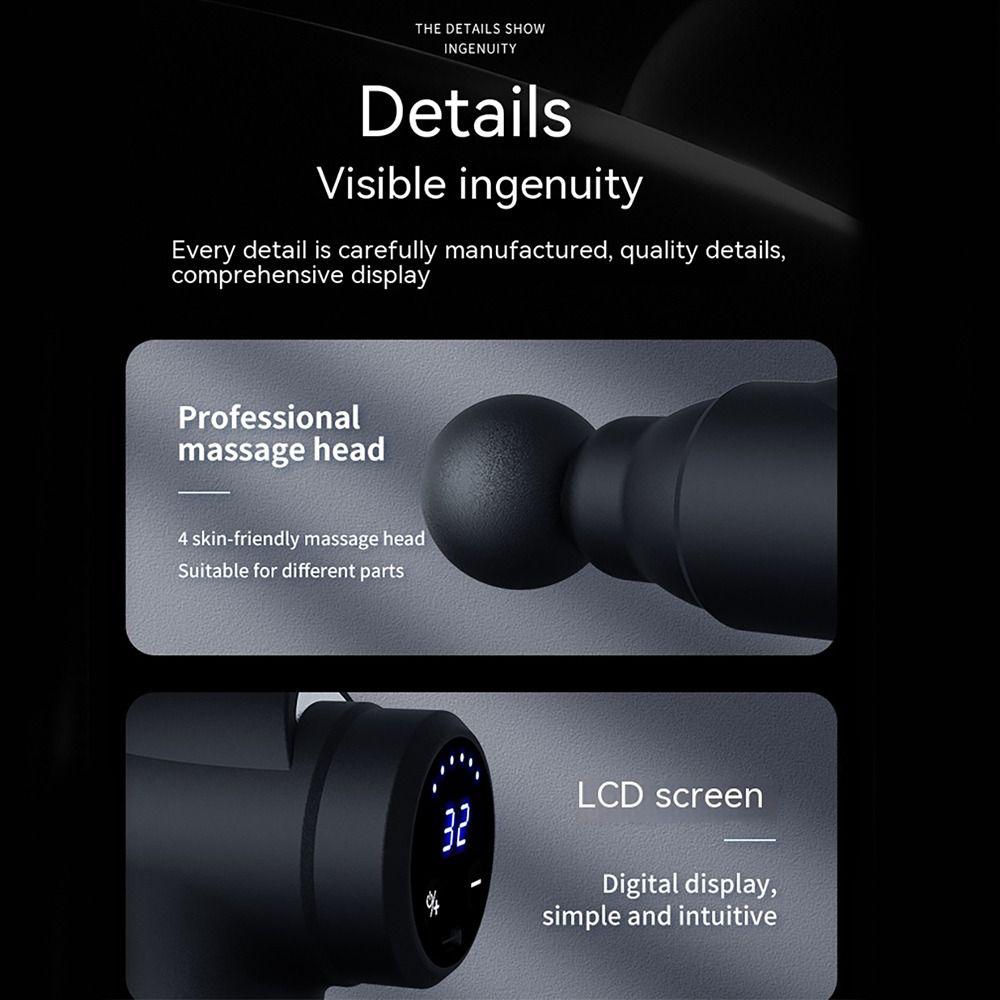 Noise Reduction Fascial Machine 4 Heads Body Massager Professional Fascia Massager Body Relaxation