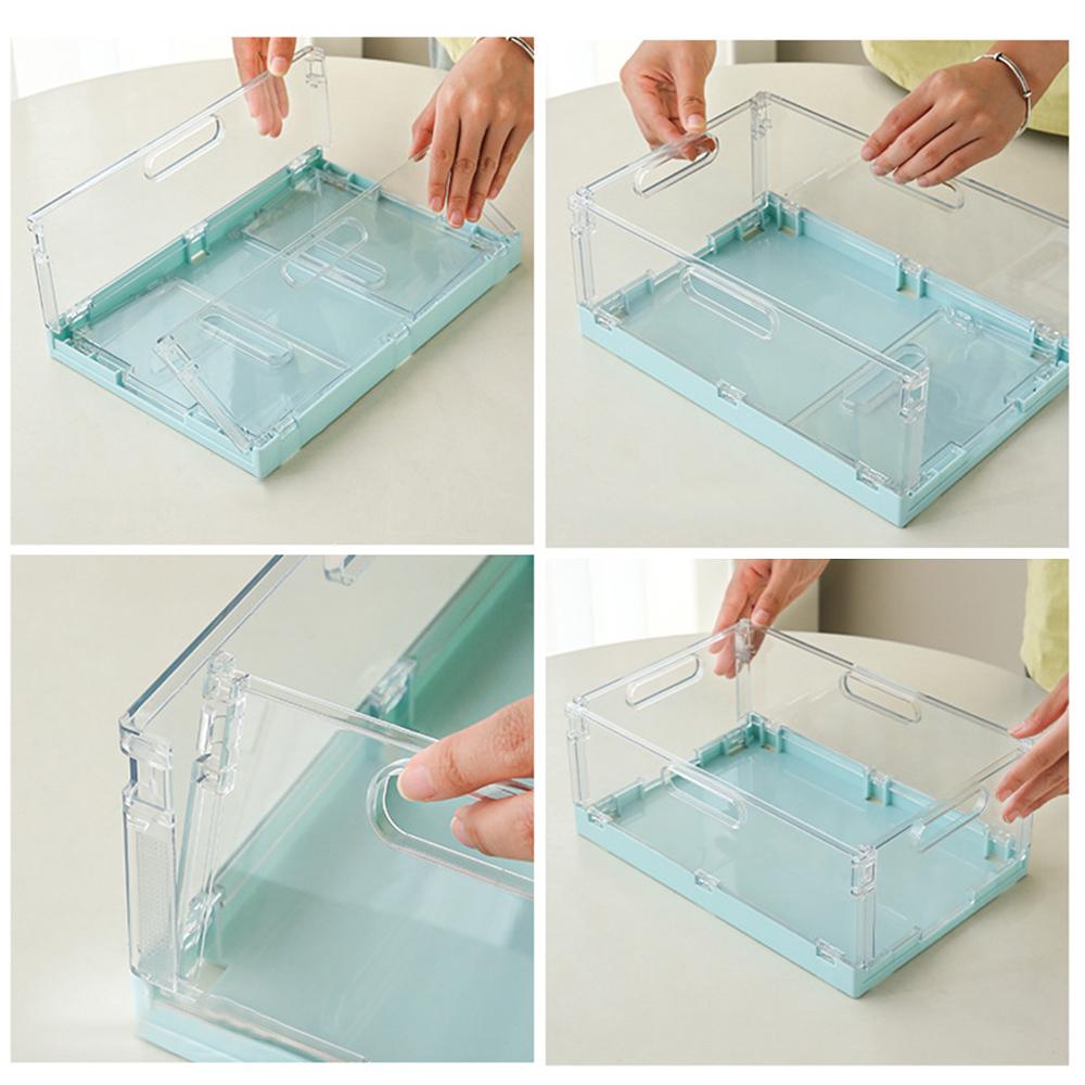 Transparent Desktop Cosmetic Storage Drawer Stackable Storage Box Acrylic Rack Sundries Snack Makeup Storage Basket Organizer