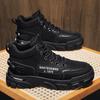 Classic Black Men Ankle Boots Street Men's Motorcycle Boots Anti-Slip Platform Outdoor Boots for Men Safety Shoe Botas Masculino
