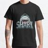 Gesichtshaif Niedlich und gruselig zugleich Lustiges T-Shirt Vintage Grafik-T-Shirt 100% Baumwolle Bedruckte Kleidung Alle Größen Oberteile S6XL