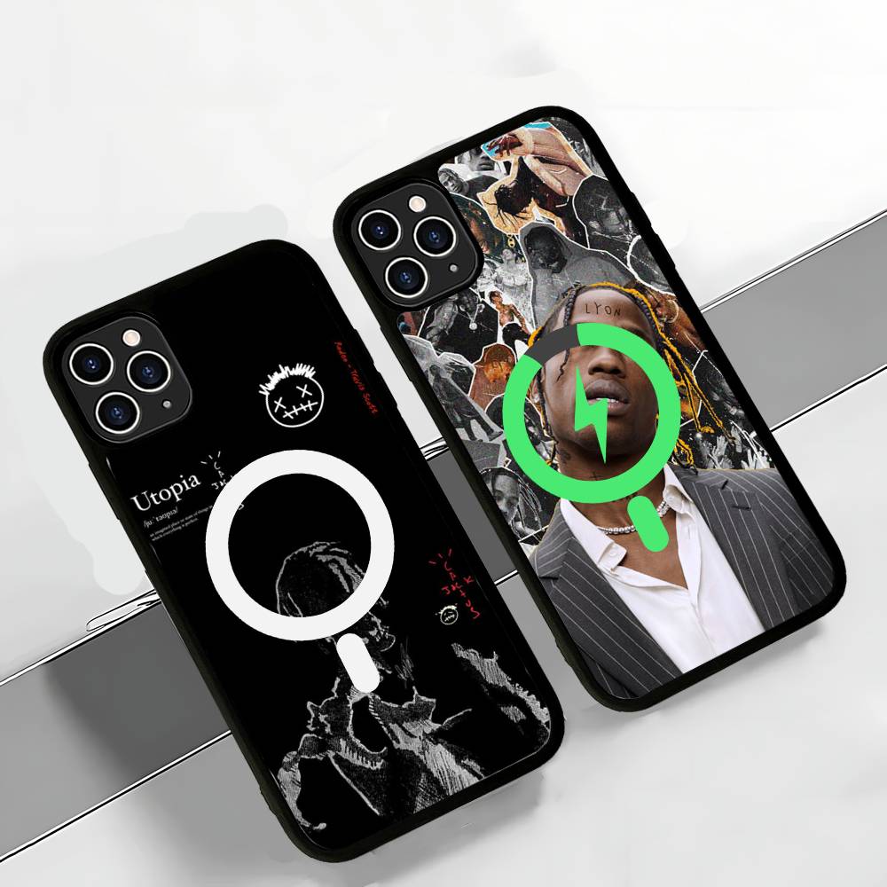 T-Travis S-ScottS Singer For IPhone 17 Air 16 E 15 14 13 12 11 Pro Max Plus PC Shock TPU Cover For Magsafe Phone Cover