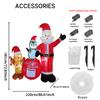 7.2FT LED Inflatable Xmas Yard Decor Santa Penguin Gingerbread Man Set Christma Home Decoration Ornament Toy Gifts Holiday Decor