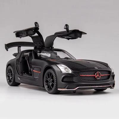 1:32 Mercedes Benz SLS AMG Supersportwagen Legierung Druckguss Modellauto Sound und Licht Kinderspielzeug Ornamente Junge Geschenk Sammlung Hobby