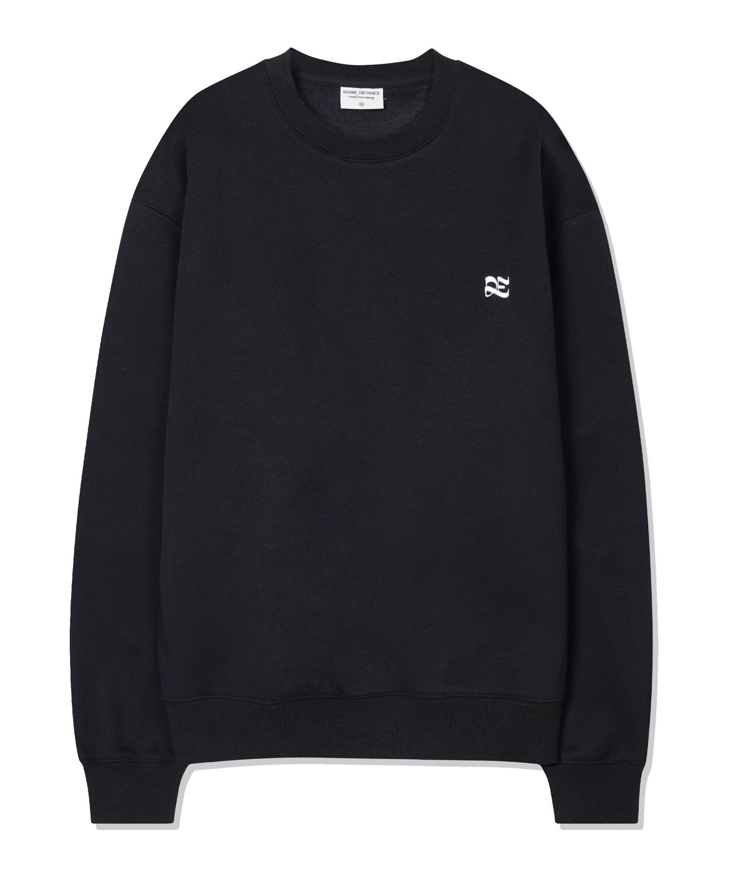 Divine Distance De Logo Basic Brushed Sweatshirt [Black] M