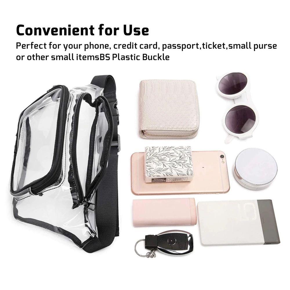 

Waterproof Unisex Backpack Tote Bag Clear Waist Bag Clear Purse Sport Bag Belt Bag