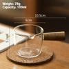 70/100Ml Wood Handle Glass Espresso Measuring Cup Diy Milk Jug Coffee Supplies Ransparent Transparent Kitchen Measure Mug
