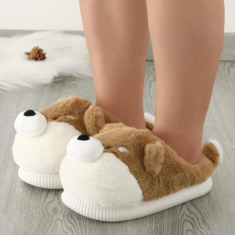 Room Shoes, Winter Slippers, Women's, Fluffy, Fluffy, Cute, Animal Slippers, Indoors, Warm, Insulating, Cold Protection, Indoor Shoes