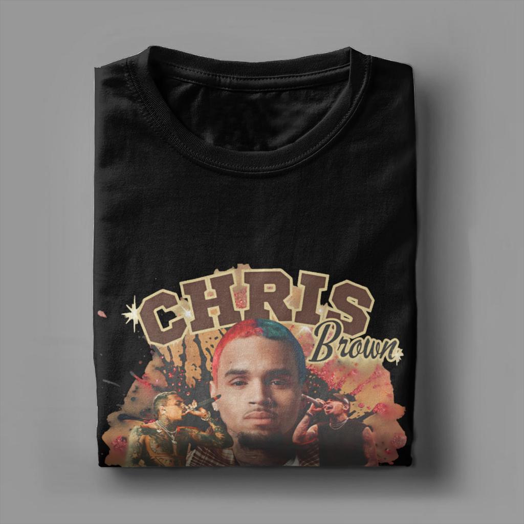 Men Rapper Chris Brown Breezy Bowl XX Tour T Shirts  Pure Cotton Tops Novelty Short Sleeve O Neck Tee Shirt New Arrival T-Shirt