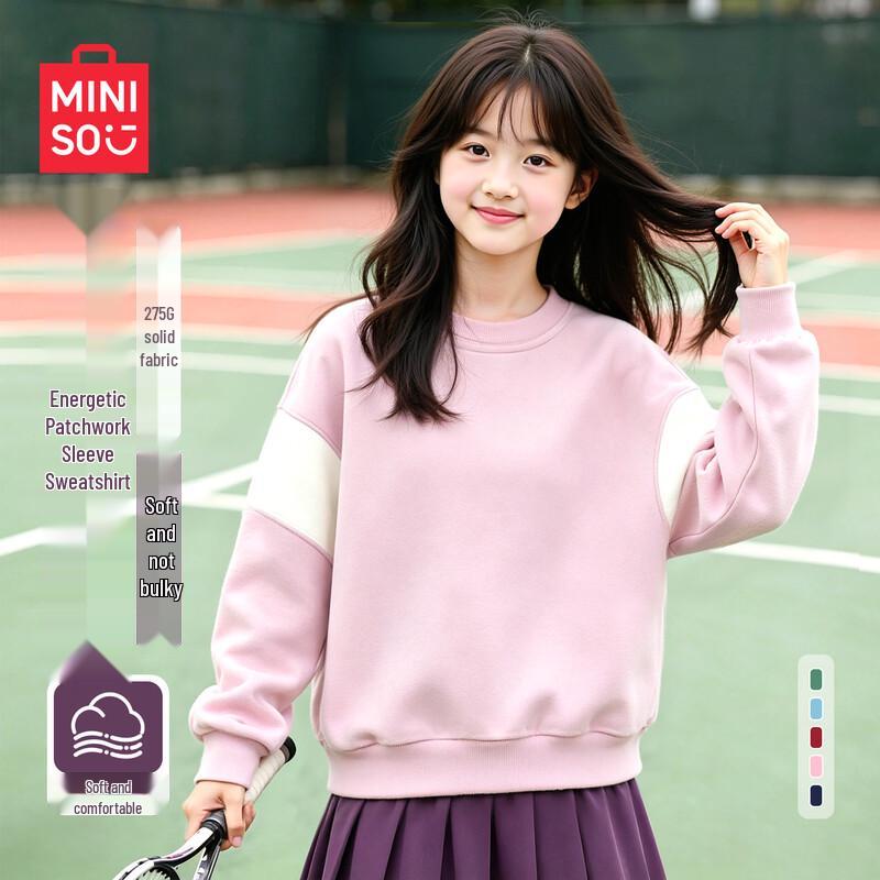 MINISO Girls' Casual Long-Sleeve Sweatshirt