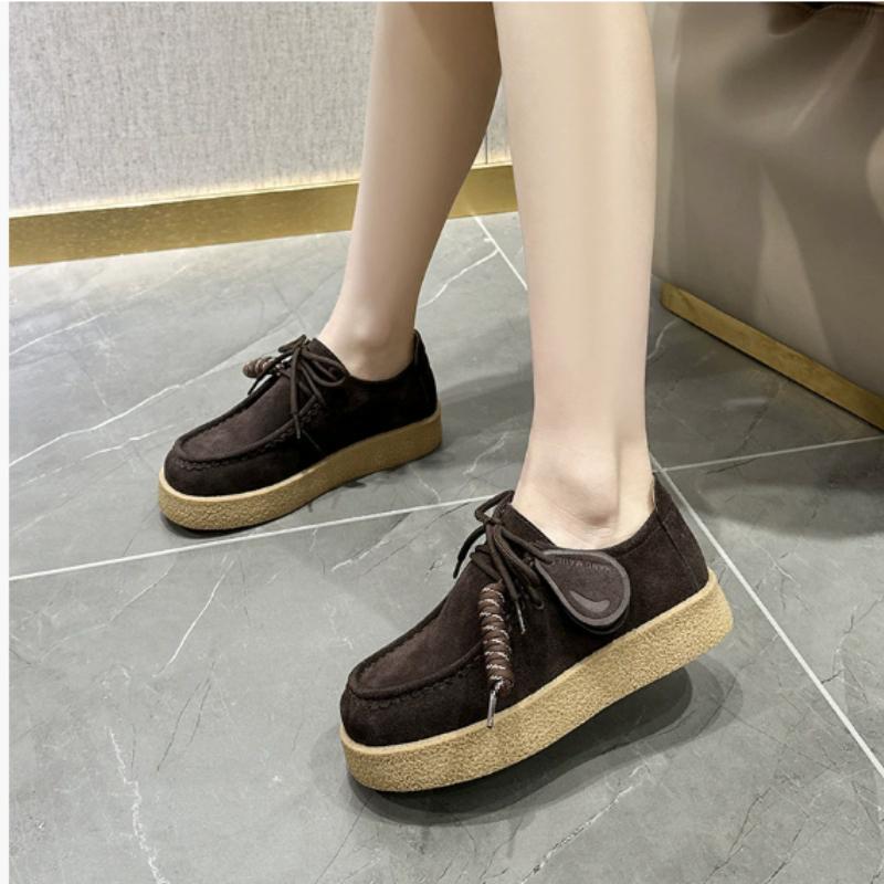 New Causal Women Loafers Fashion 2026 British Style Lace-Up Student Shoes Men Large Size Classic Comfort Couple Footwears