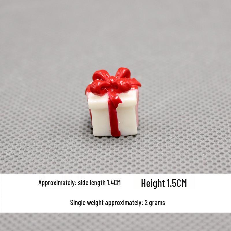 Mini Resin Christmas Gift Box Display Ornaments for Dollhouses and Birthdays