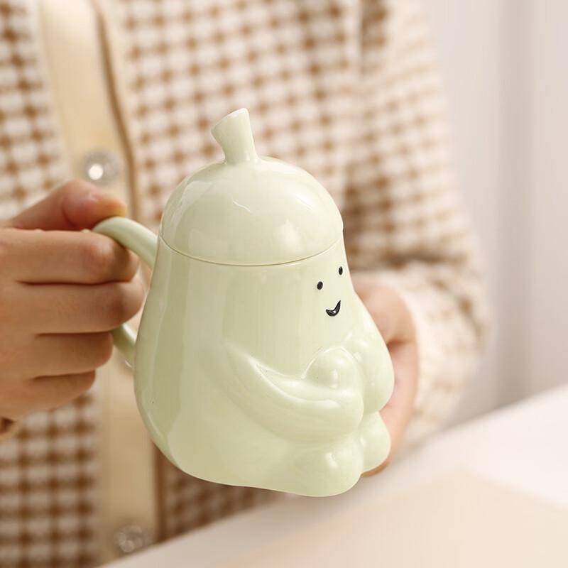 Cute Pear Hand-painted Ceramic Mug