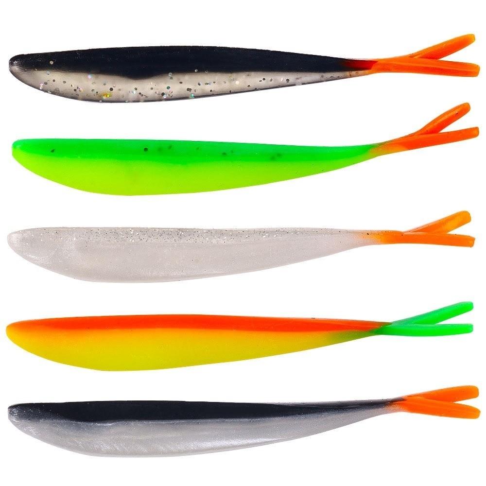 Fork-Tail Soft Silicone Fishing Lure Soft Silicone Bass Tackle Jigs Walleye Fishing