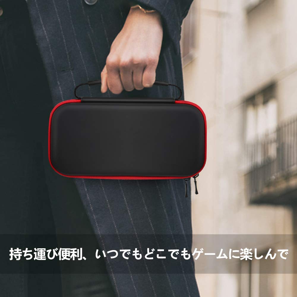 ATiC Nintendo Switch Lite Carrying Storage EVA Full Holds Nintendo Switch Lite and 10 Game Easy to Black Case, Case, Bag, Material, Shockproof,