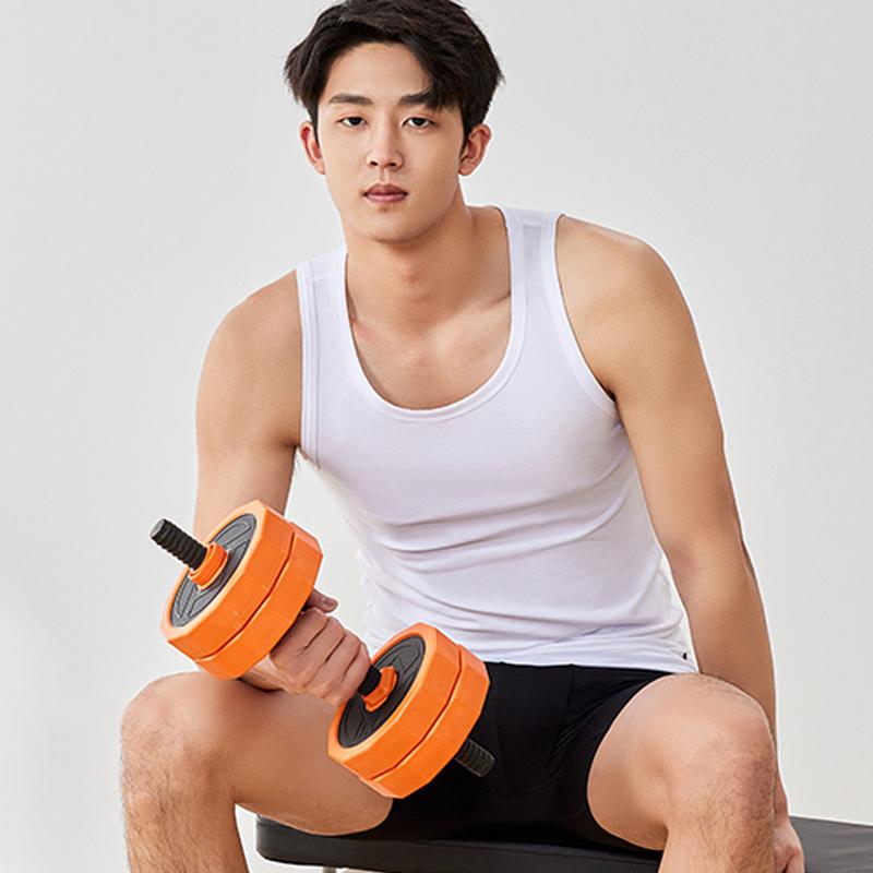 Adidas Cotton Sports Tank Top Set Men Tops White 4A2M06-100