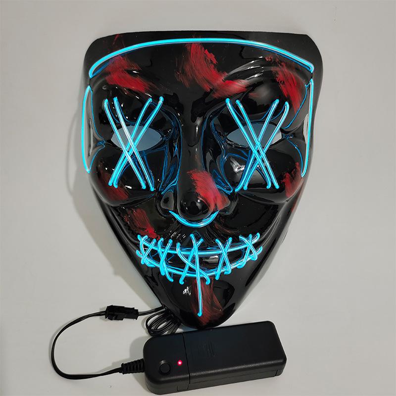 Halloween Two-Color Luminous EL Mask for Dance Parties