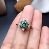 Sterling  Wedding Rings for Women Green Cubic Zircon Fashion Elegant Finger Accessories Party Gift New Jewelry