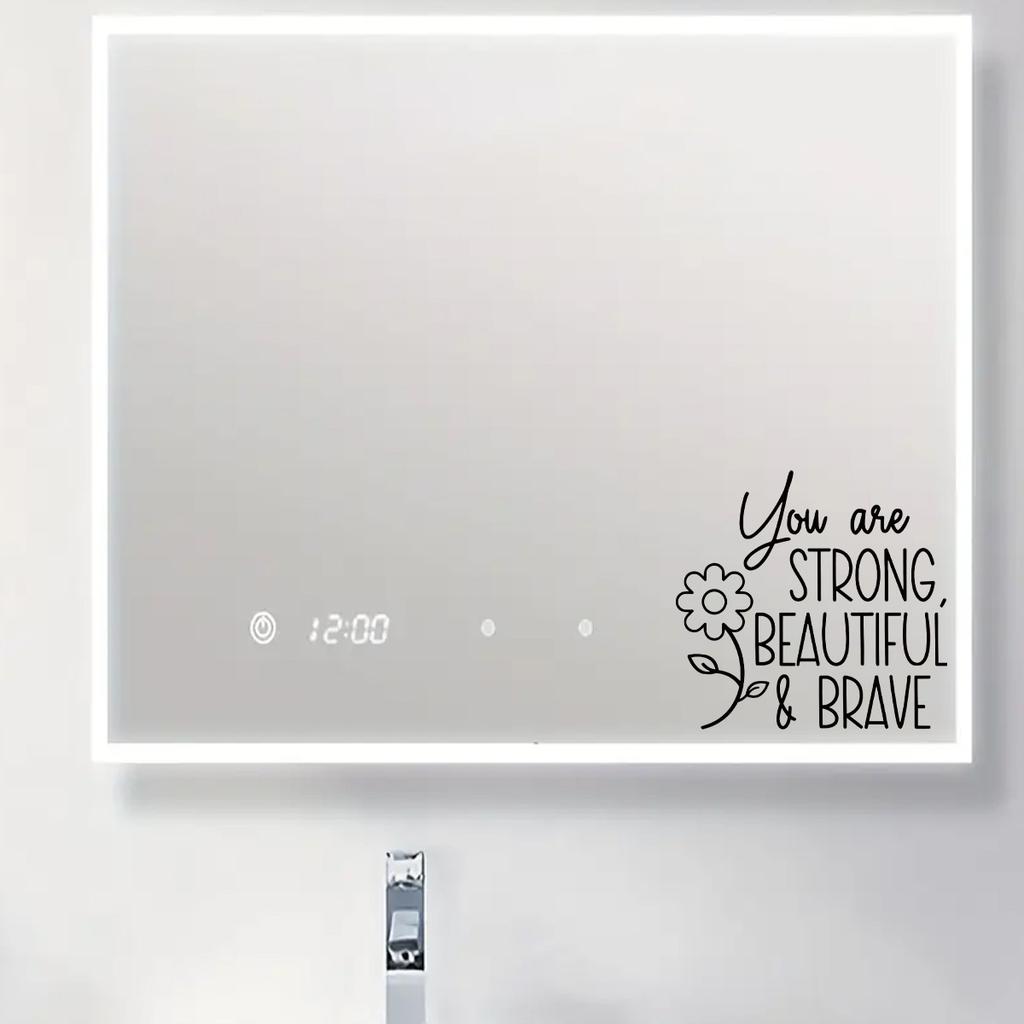 You Are Beautiful Mirror Decal Decal Bathroom Decor Inspire Motivational Quote Sticker Fitting Room Bedroom Decoration