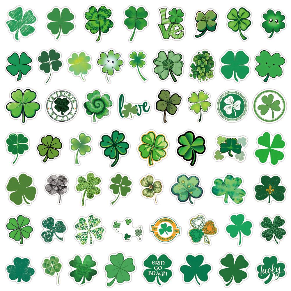 110 Sheets St Patrick Four-leaf Crocodile Graffiti Stickers Decorative Scooter Laptop DIY Stickers