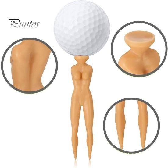 Portable Golf Tees 10Pcs Nude Shape Spikes Multi-Function Wear-resistant Easy Installation Plastic Accessories