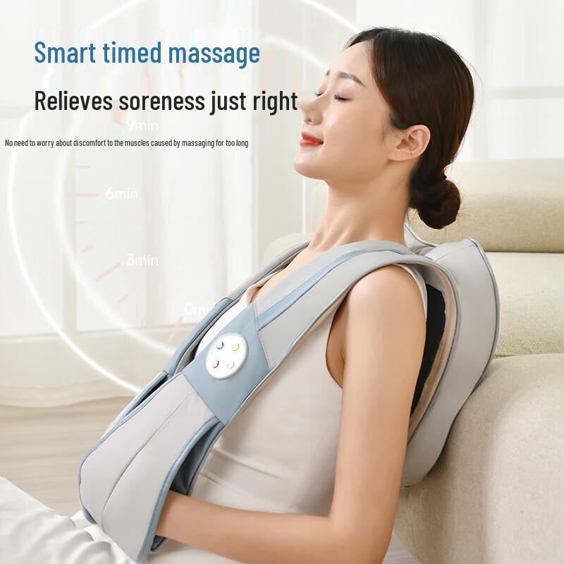 Aux Neck and Shoulder Percussion Massager Shawl with Heat
