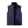 Stand Collar Vest Workwear Multi-pocket Large Size Plus Velvet Double-sided Vest Men's Vest