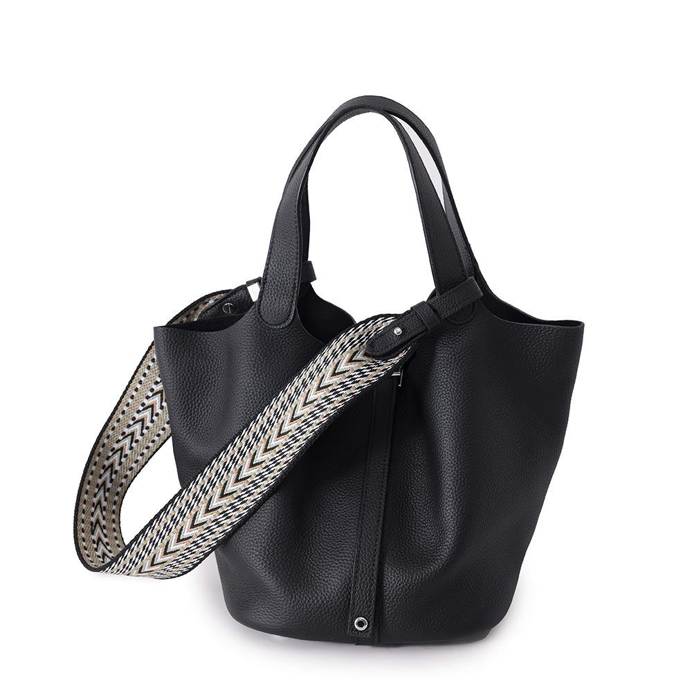Full first layer togo cowhide women's handbag bag genuine leather vegetable basket bucket bag simple versatile bag