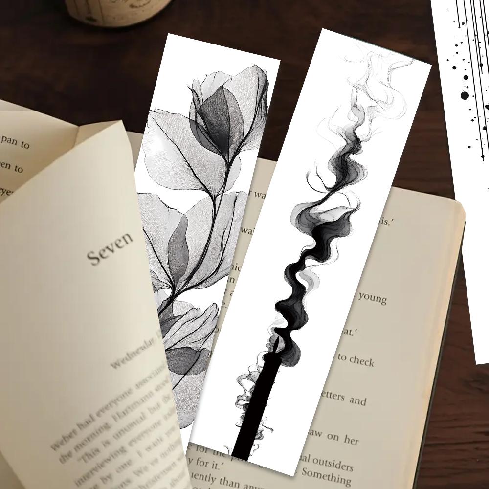 32pcs, Black and White Minimalist Line Bookmarks for Teachers, Readers and Book Lovers, Bookmarks, Gifts, Parties, Birthdays