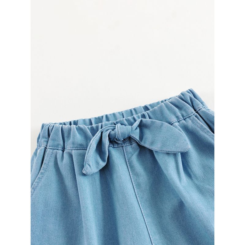 Mark Jenny Girls' Soft Lace Denim Cropped Pants Children's Pants 2026 Spring/Summer New Model 551777
