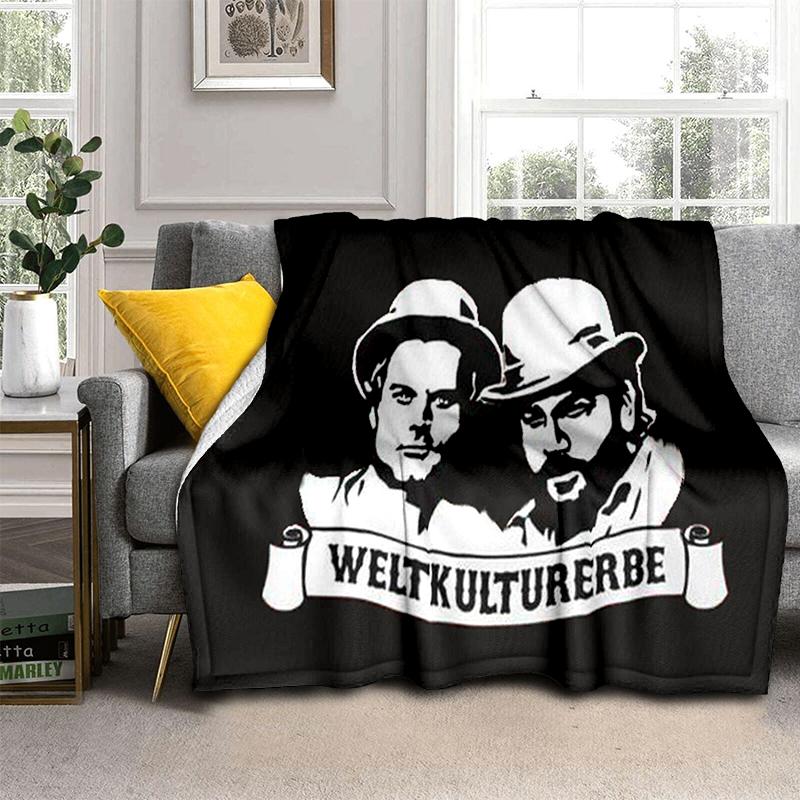 Bud Spencer Terence Hill Wirft Wirft Decke für Kindersofa Reise Wandern Picknick Beding Super Weiche Flanelldecke Geburtstagsgeschenk