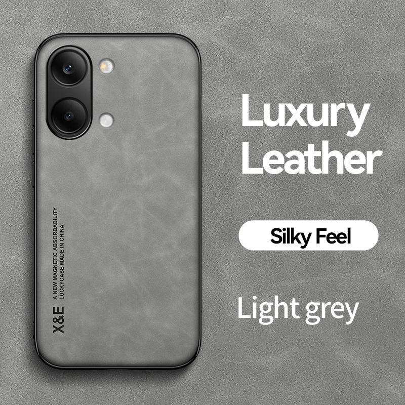 KEYSION Luxury Retro PU Leather Phone Case for Xiaomi POCO X8 Pro Silicone+PC Shockproof Phone Back Cover for POCO X8 Pro Max