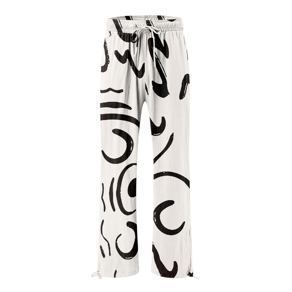 Pants For Women Flowy Summer High Waisted Wide Leg Print Pant Casual Pants