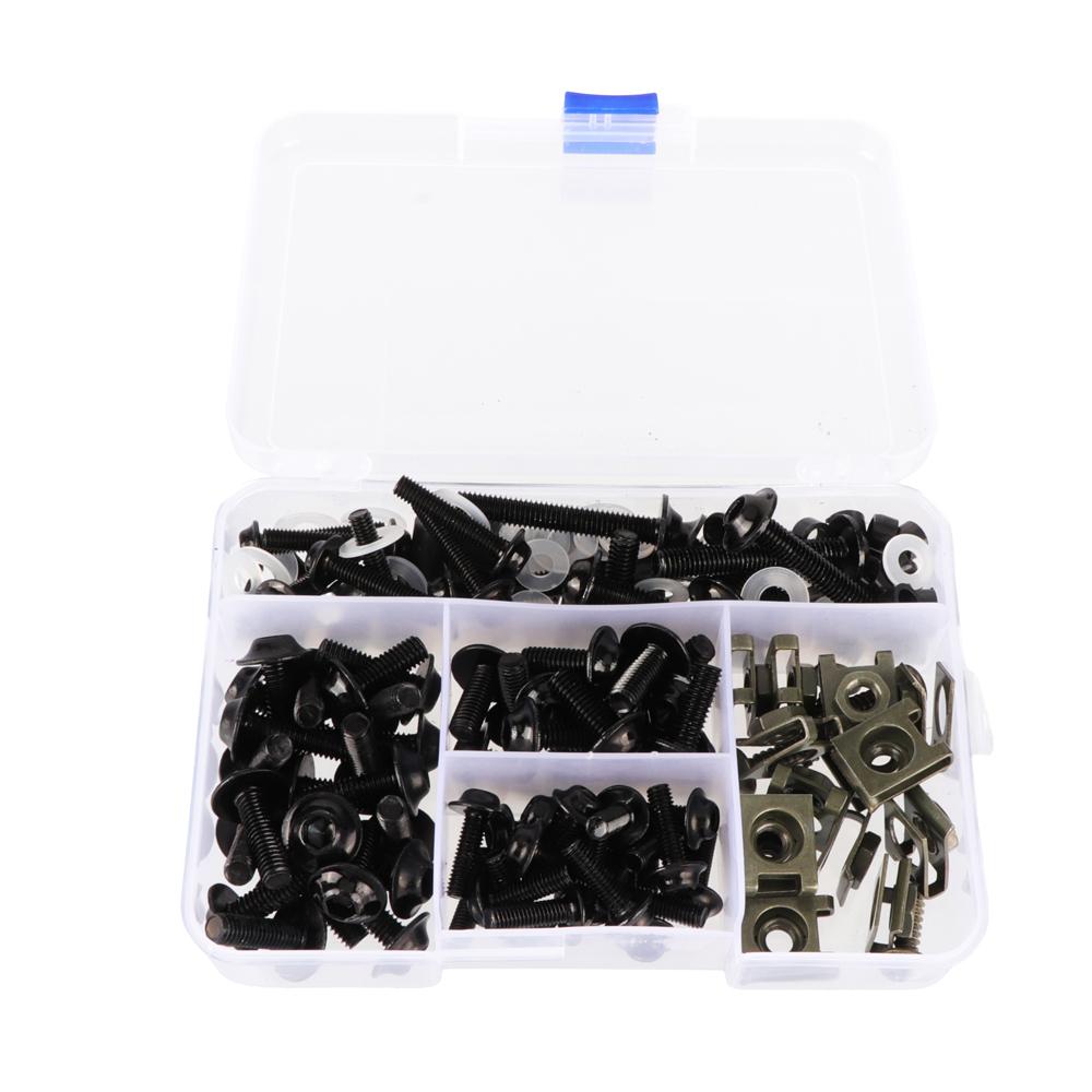 177pcs/Box Screws Aluminum Windscreen Screws Colorful Fasteners Screws Set Motorcycle Fairing Bolt Kit Motorcycle Modified Parts