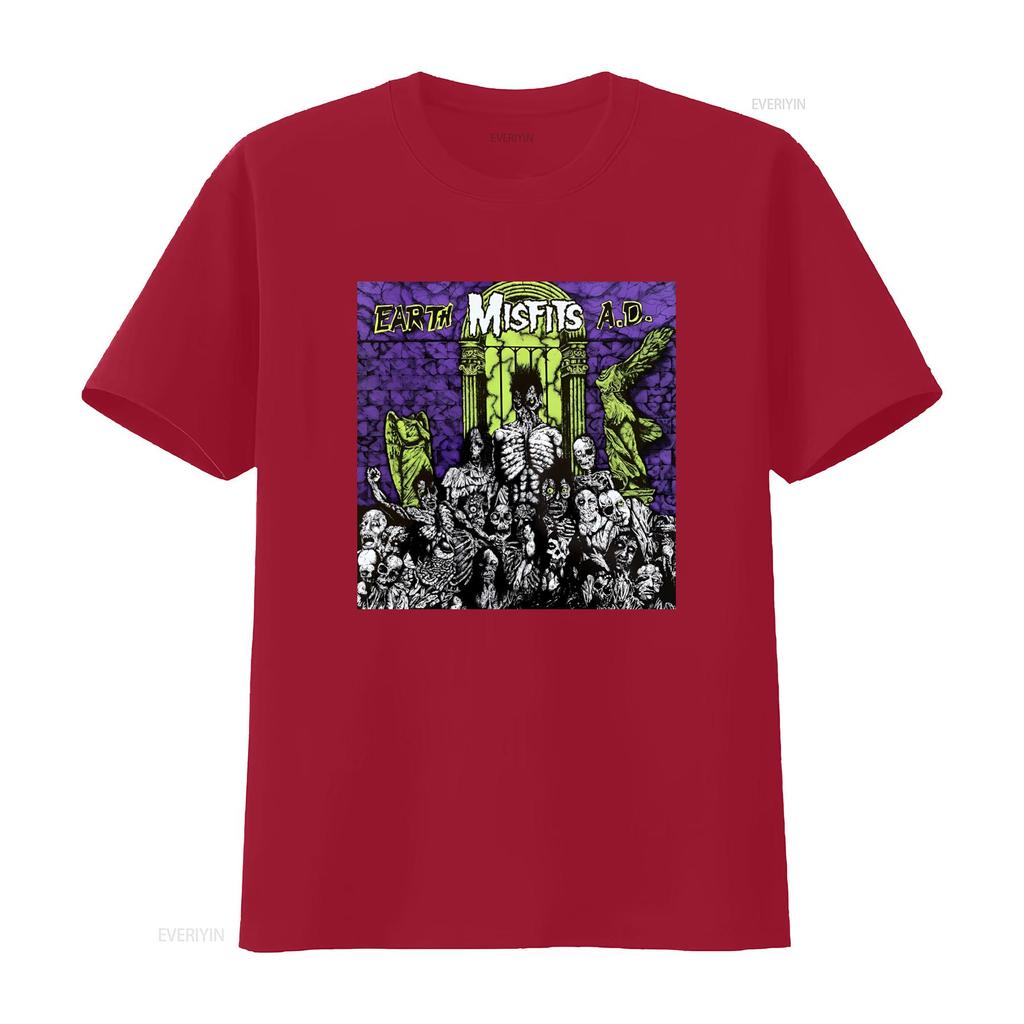 Misfits Earth AD Mens Punk Rock Band Album Concert Tour Merch T Shirt vintage Washed streetwear Stylish graphic Slightly