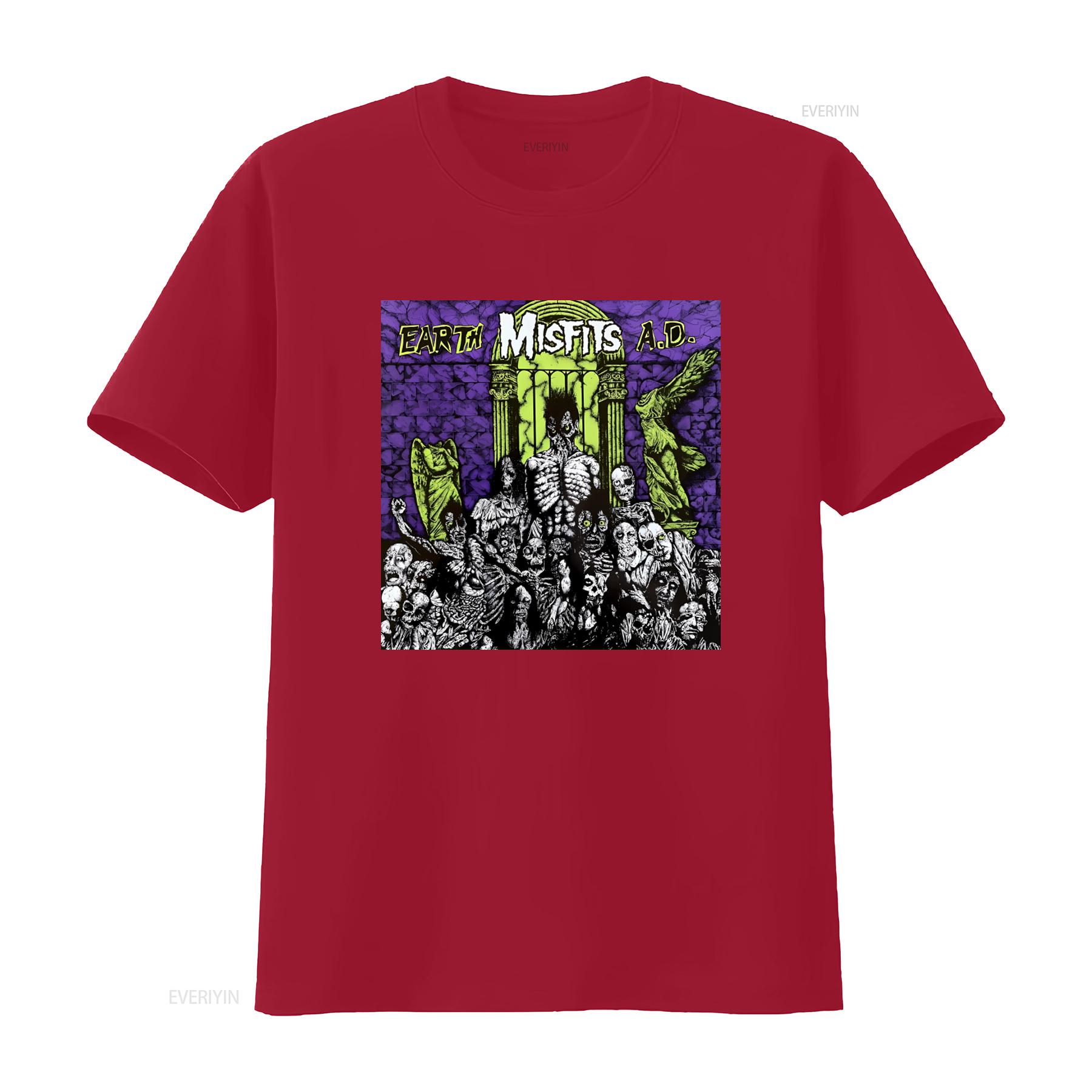 Misfits Earth AD Mens Punk Rock Band Album Concert Tour Merch T Shirt vintage Washed streetwear Stylish graphic Slightly S